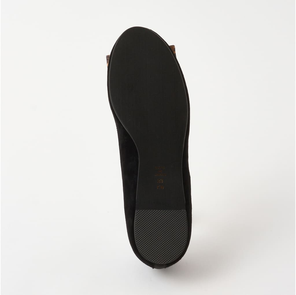 【美品】リボン付き黒フラット/DIANA/ダイアナ/KW41358/24.5 靴・バッグのダイアナ通販サイト ｜ KW41358: シューズ