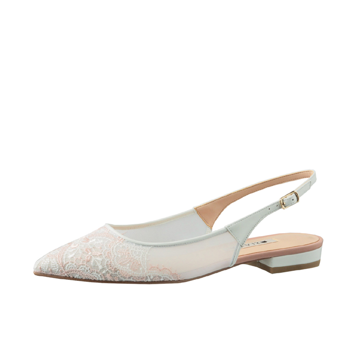 DIANA ダイアナ　刺繍チュールパンプス　アイボリー23.5cm アルテミス バイ ダイアナ artemis by DIANA 【Flower